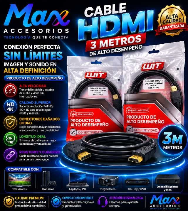 Cable HDMI Silicone 3M